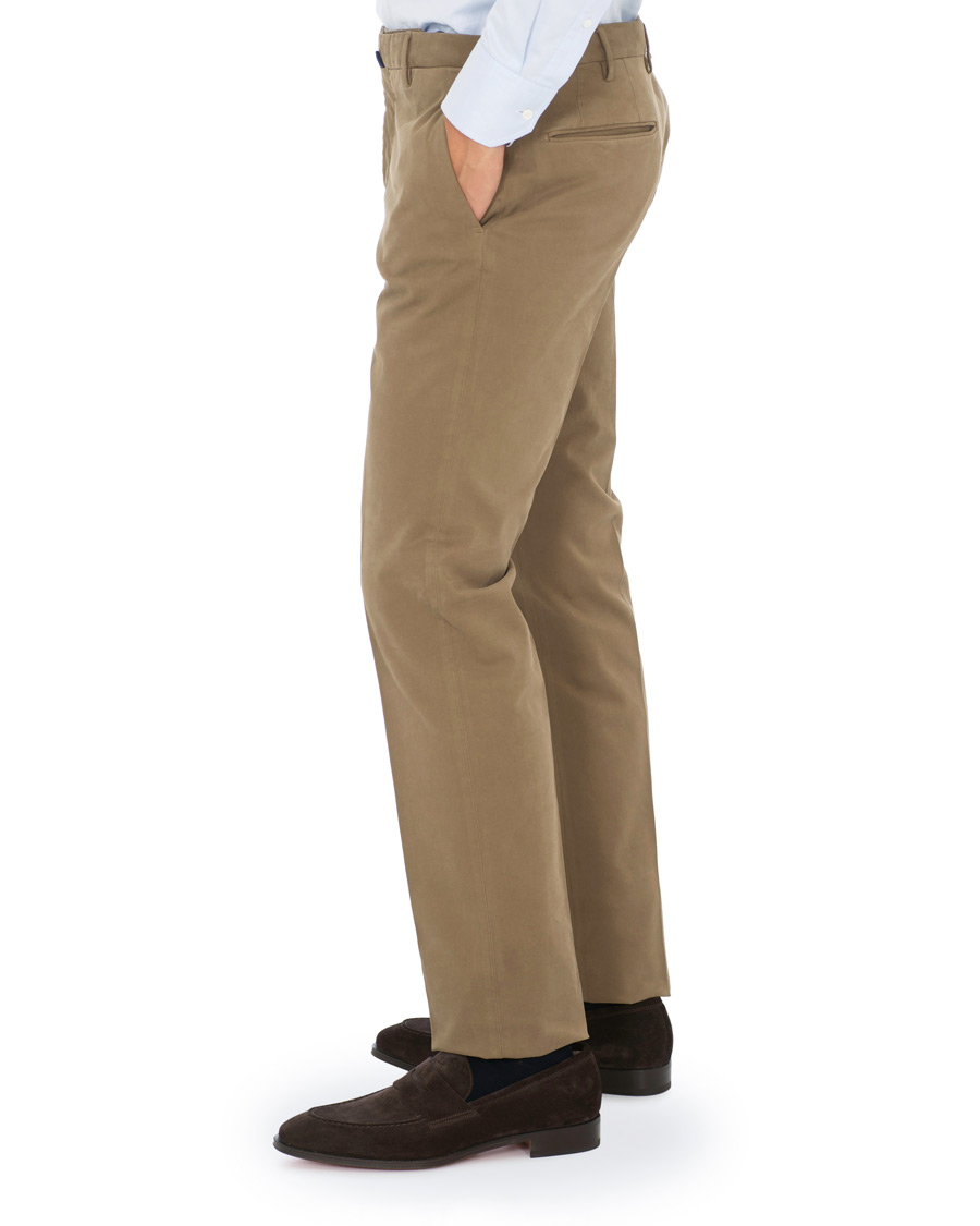 Homme | Pantalons | Incotex | Slim Fit Comfort Chino Khaki