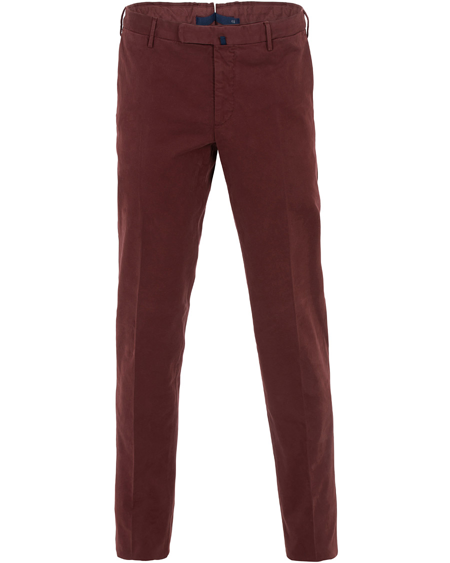 Homme | Pantalons | Incotex | Slim Fit Comfort Chino Burgundy
