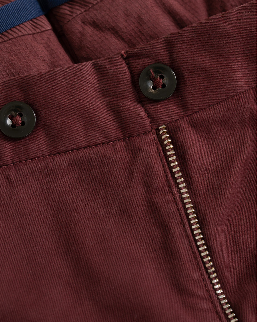 Homme | Pantalons | Incotex | Slim Fit Comfort Chino Burgundy
