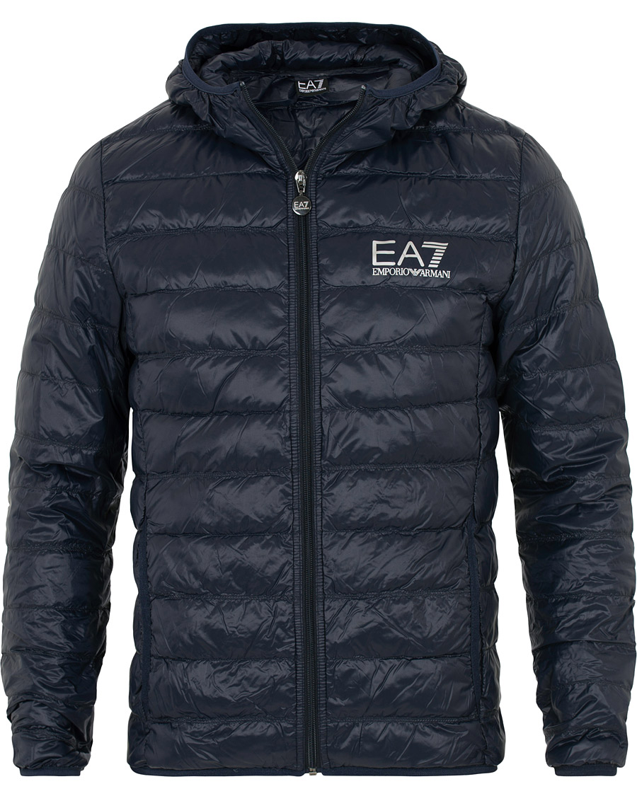 Homme | Manteaux Et Vestes | EA7 | Train Core Light Down Hoodie Jacket Navy