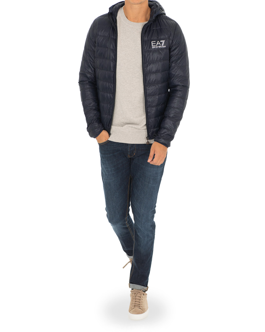 Homme | Manteaux Et Vestes | EA7 | Train Core Light Down Hoodie Jacket Navy