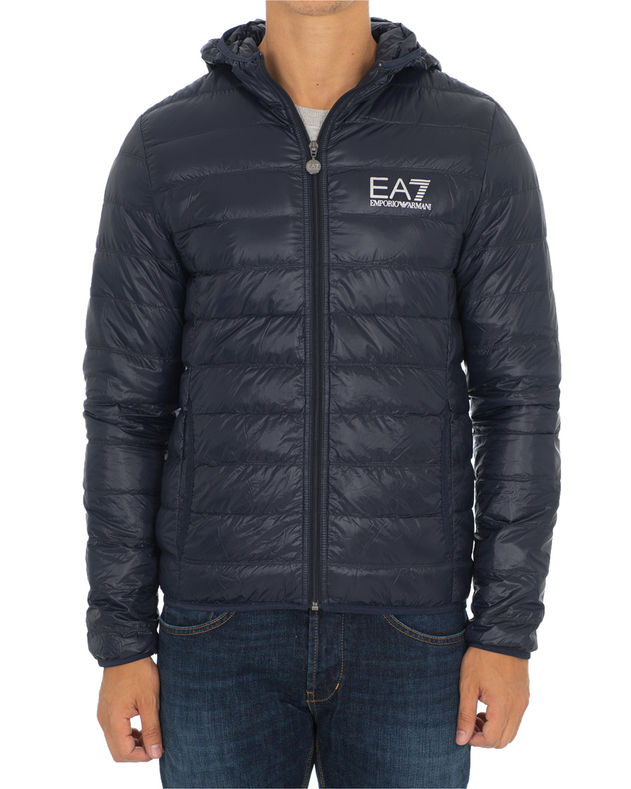 Homme | Manteaux Et Vestes | EA7 | Train Core Light Down Hoodie Jacket Navy