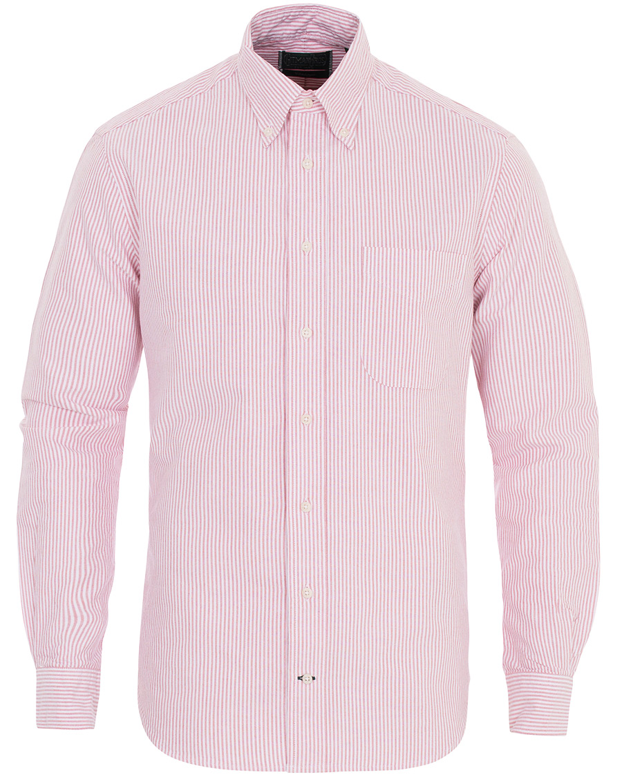 Homme | Chemises | Gitman Vintage | Button Down Striped Oxford Shirt Red