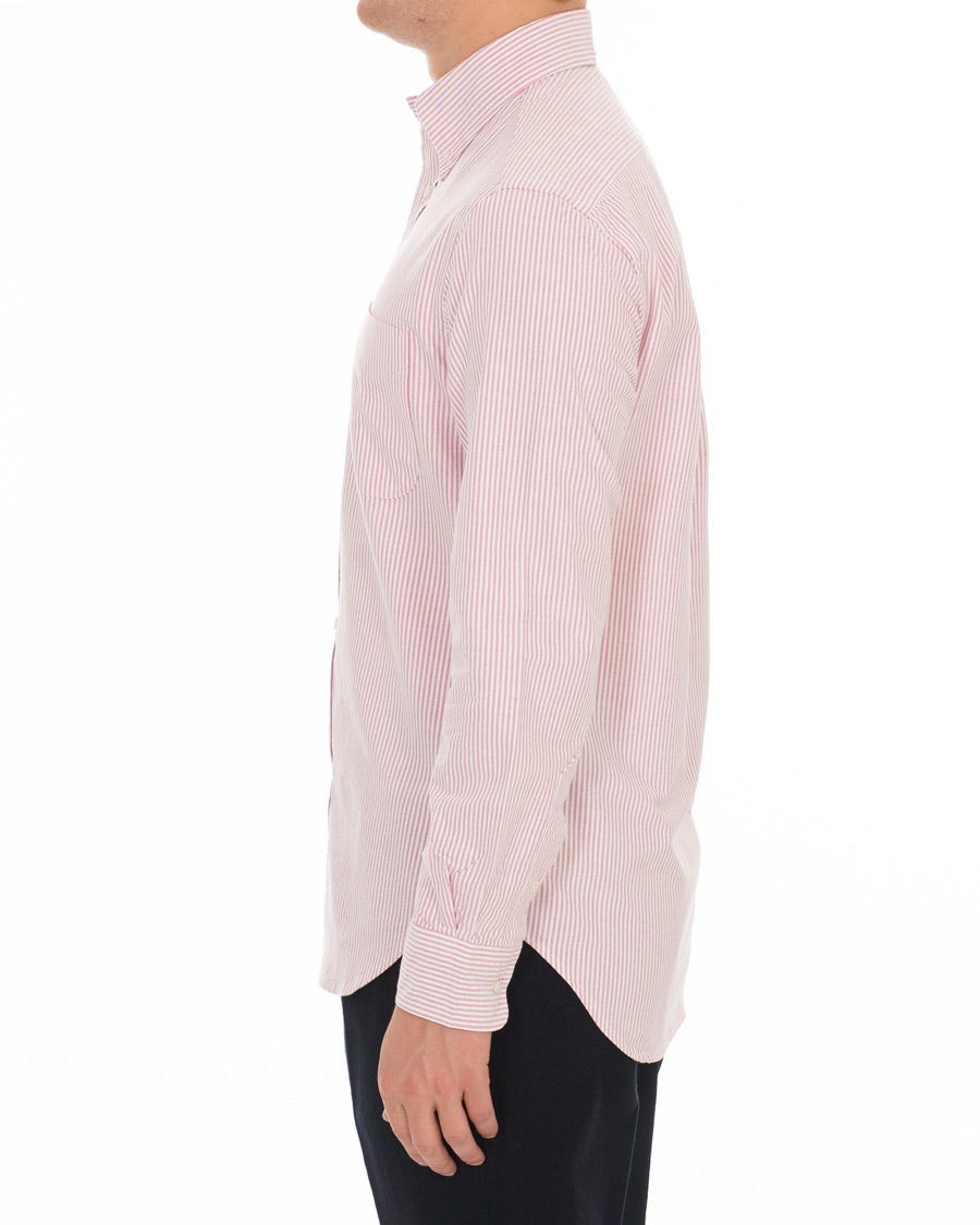 Homme | Chemises | Gitman Vintage | Button Down Striped Oxford Shirt Red