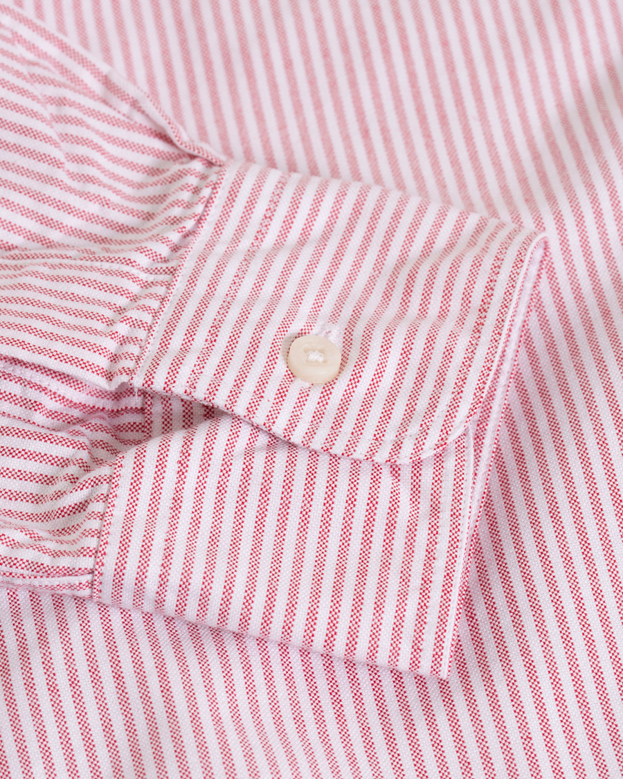 Homme | Chemises | Gitman Vintage | Button Down Striped Oxford Shirt Red