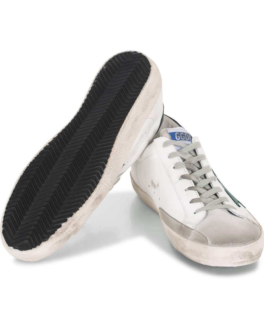 Homme | Golden Goose Deluxe Brand Green Star Superstar Sneaker White Calf | Golden Goose | Deluxe Brand Green Star Superstar Sneaker White Calf