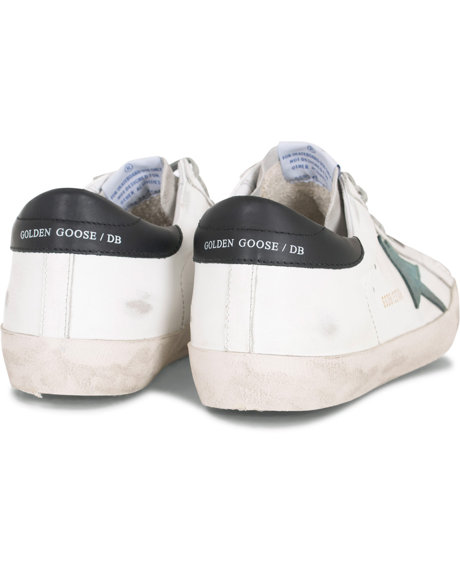Homme | Golden Goose Deluxe Brand Green Star Superstar Sneaker White Calf | Golden Goose | Deluxe Brand Green Star Superstar Sneaker White Calf