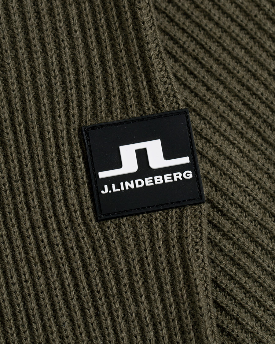 Homme | Pulls Et Tricots | J.Lindeberg | Carlo Cotton/Wool Full Zip Green
