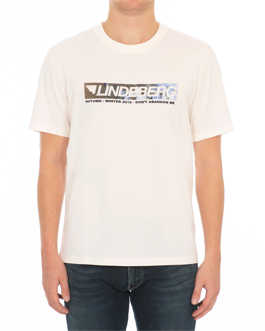 Homme | T-shirts | J.Lindeberg | Jordan Printed Crew Neck Tee Off White