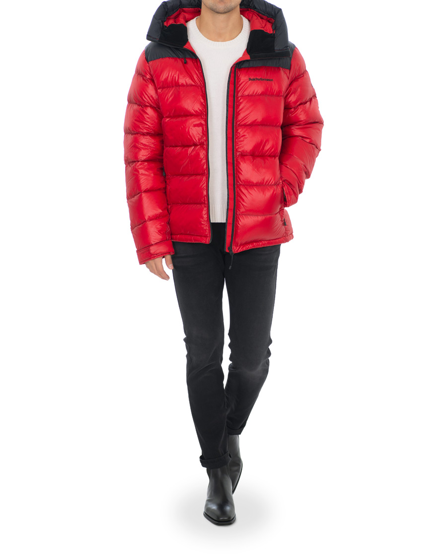 Homme | Manteaux Et Vestes | Peak Performance | Frost Glacier Down Hood Jacket Red