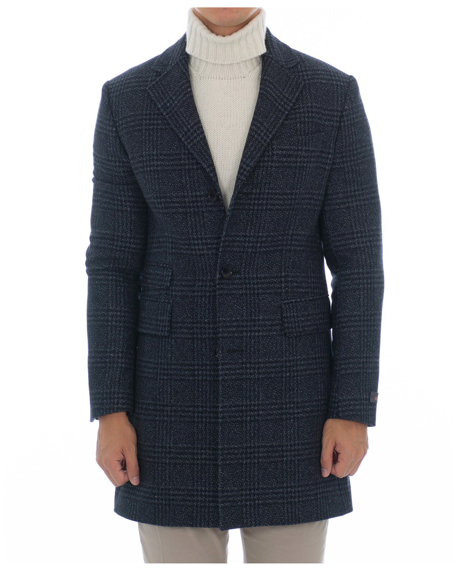 Homme | Manteaux Et Vestes | Morris | Wesley Check Coat Navy