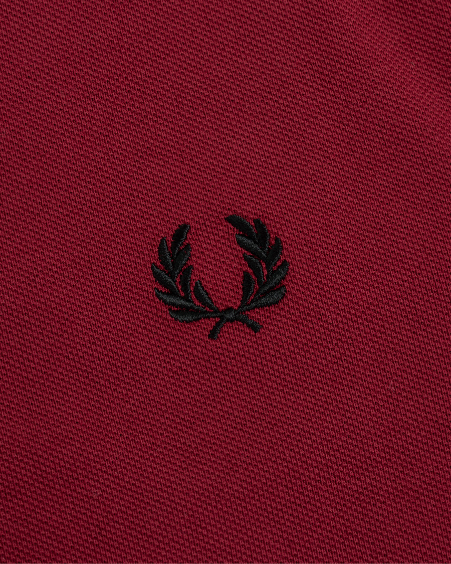 Homme | Pulls Et Tricots | Fred Perry | Slim Fit Long Sleeve Polo Twin Tip Wine Red