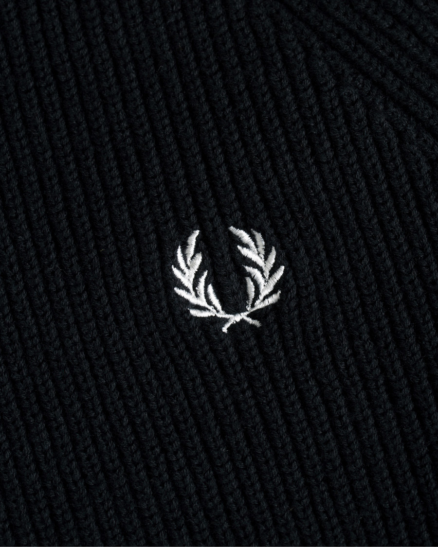 Homme | Pulls Et Tricots | Fred Perry | Ribbed Crew Neck Jumper Black