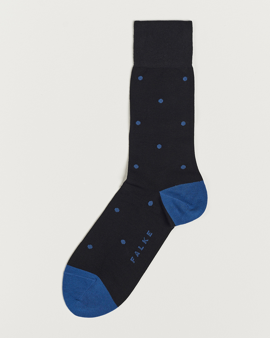 Homme | Sous-Vêtements Et Chaussettes | Falke | Cotton Dot Sock Black/Sapphire