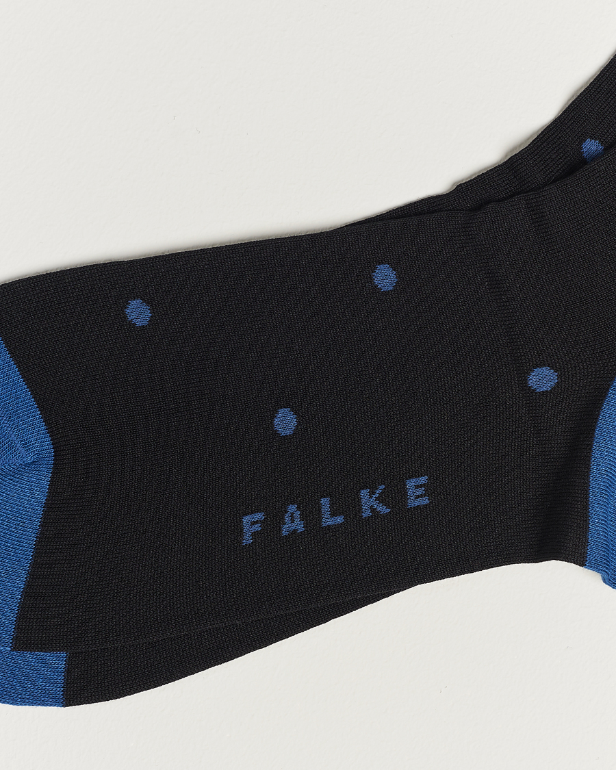 Homme | Sous-Vêtements Et Chaussettes | Falke | Cotton Dot Sock Black/Sapphire