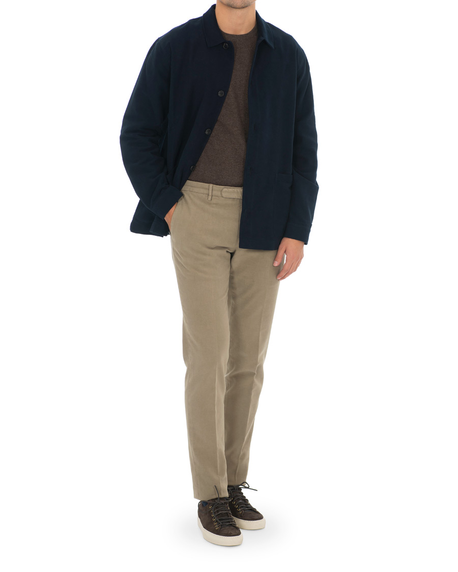 Homme | Chemises | Sunspel | Twin Pocket Moleskin Jacket Navy