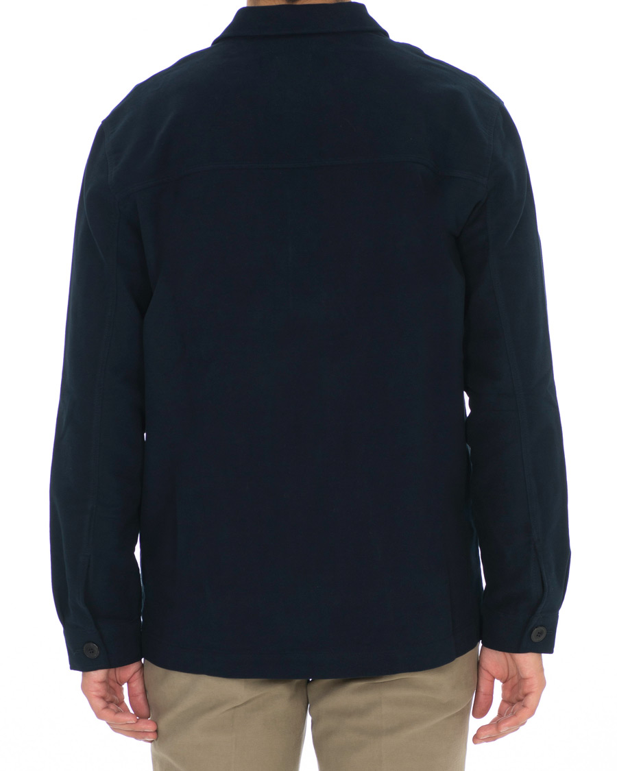 Homme | Chemises | Sunspel | Twin Pocket Moleskin Jacket Navy