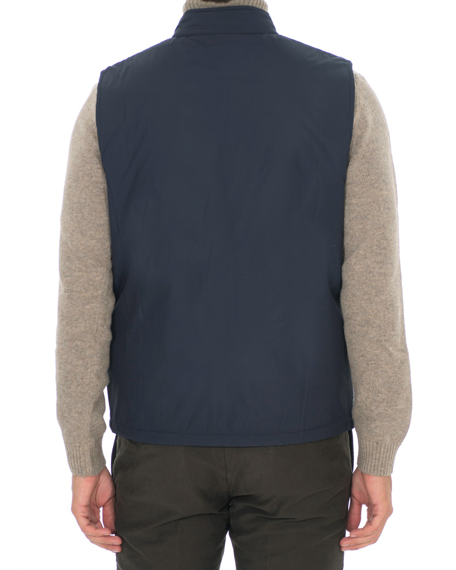 Homme | Manteaux Et Vestes | Sunspel | Padded Full Zip Gilet Navy