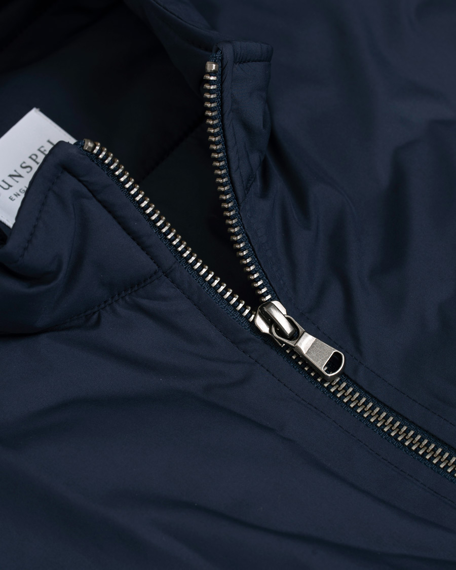 Homme | Manteaux Et Vestes | Sunspel | Padded Full Zip Gilet Navy