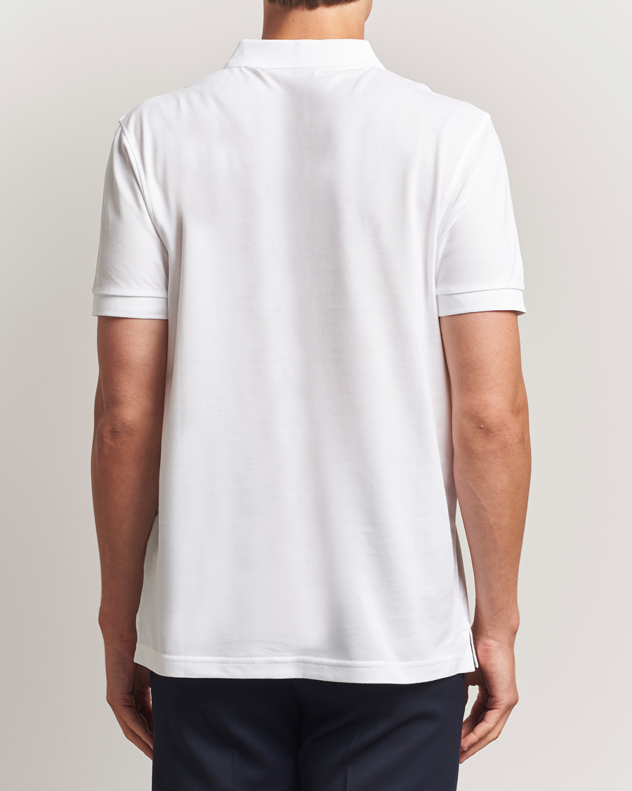 Homme | Polos | Sunspel | Short Sleeve Pique Polo White