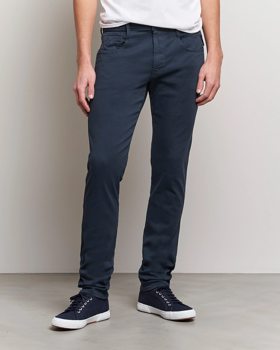 Homme | Pantalon Décontracté | Replay | Anbass Hyperflex X.Lite 5-Pocket Pants Blue