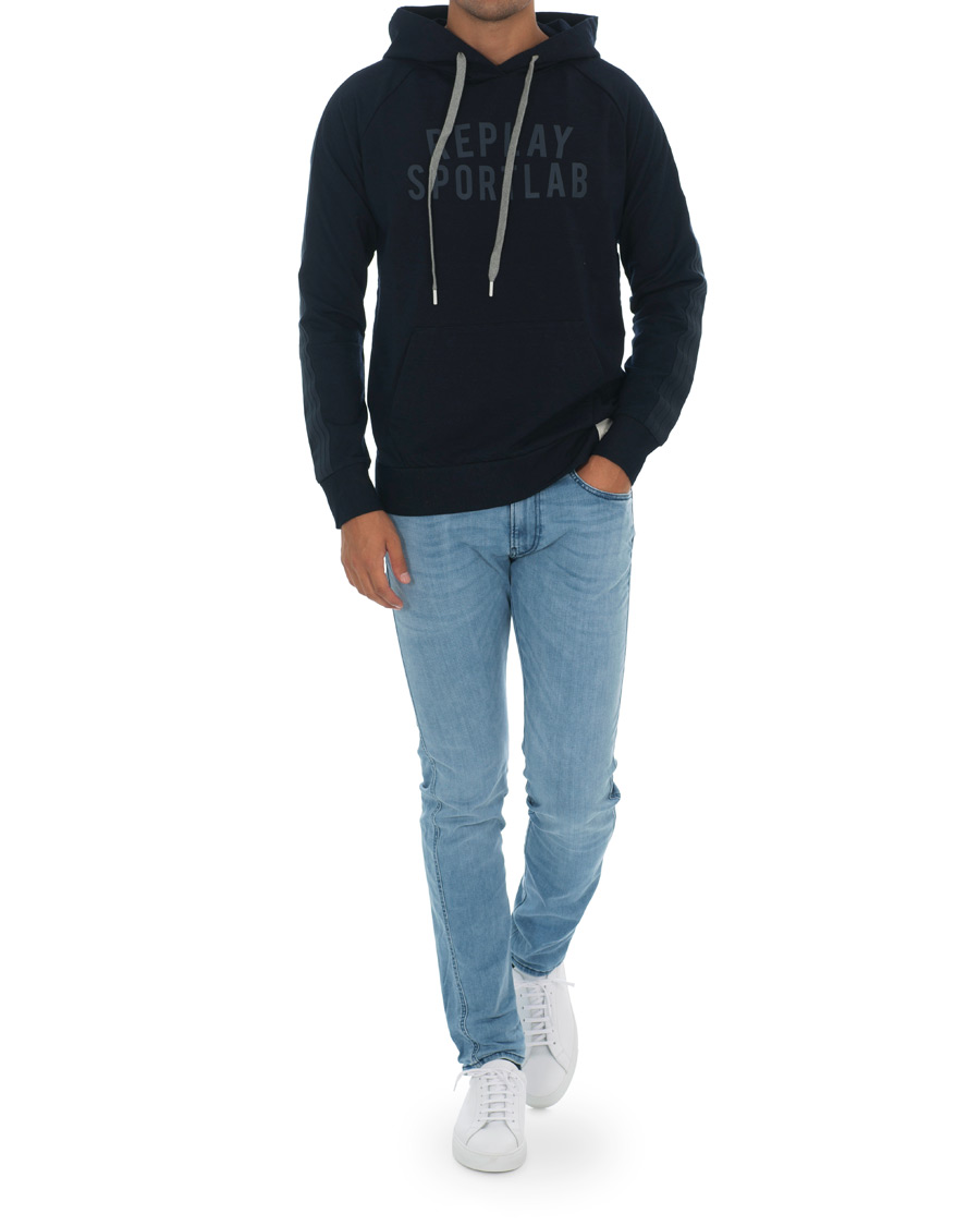 Homme | Pulls Et Tricots | Replay | SportLab Pullover Hoodie Denim Blue