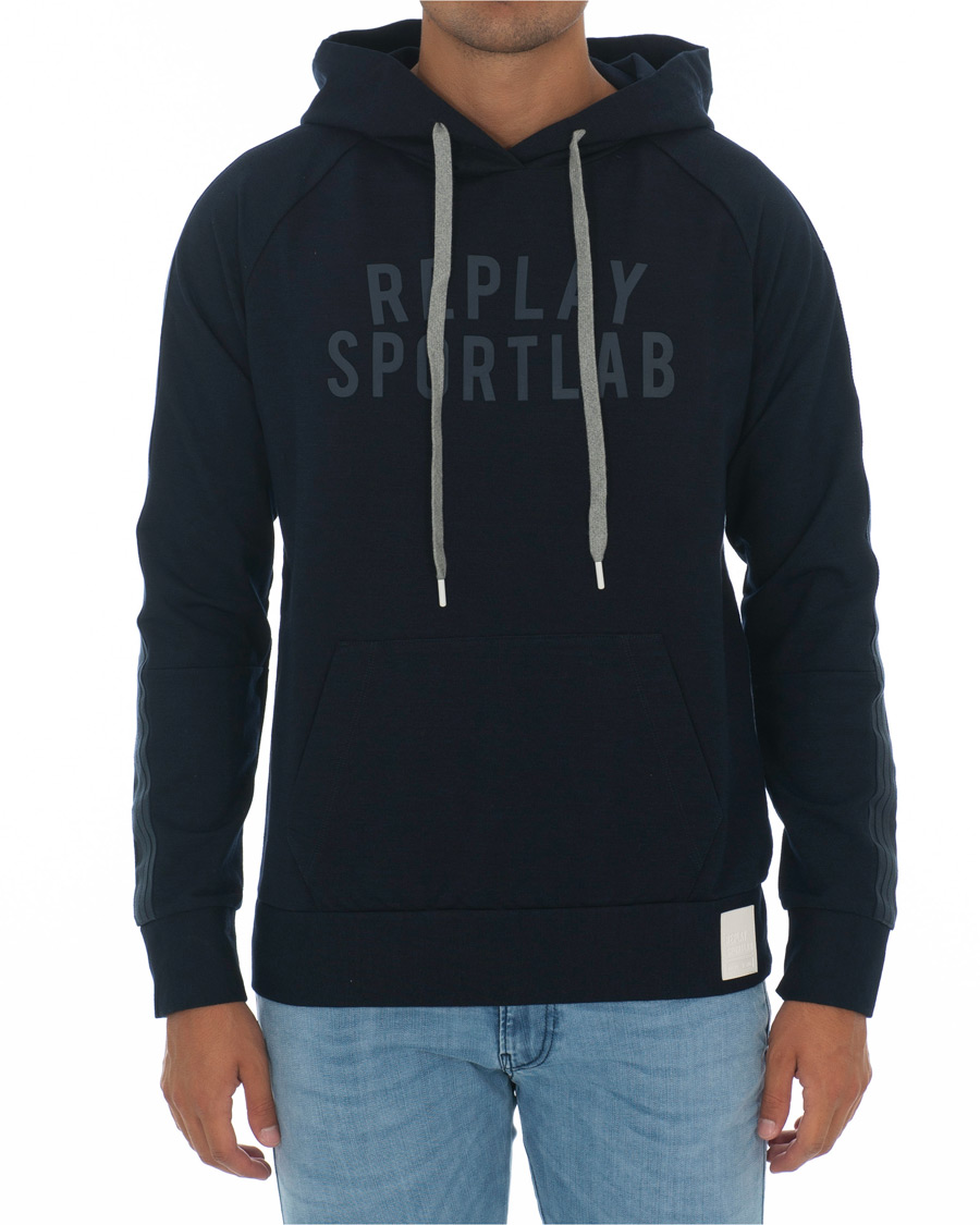 Homme | Pulls Et Tricots | Replay | SportLab Pullover Hoodie Denim Blue