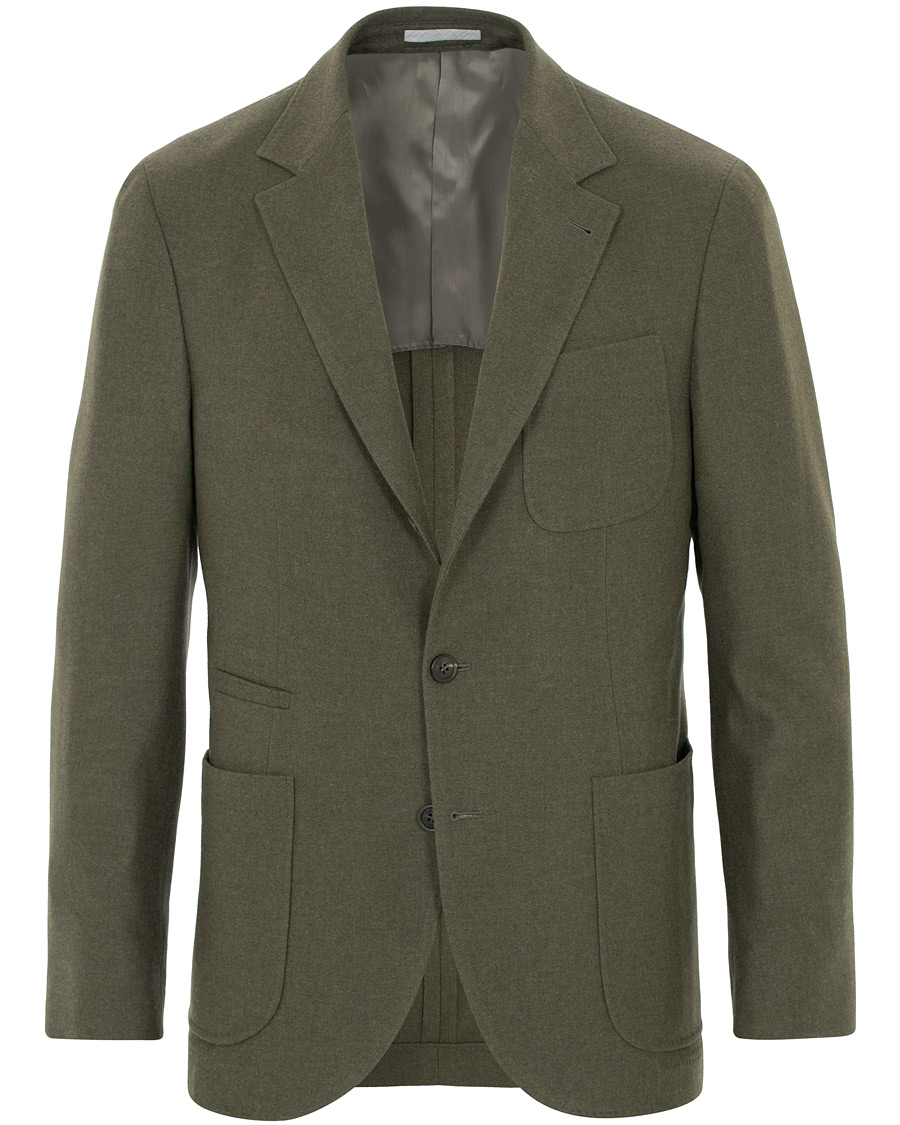 Homme | Blazers | Brunello Cucinelli | Cashmere Blend Patch Pocket Blazer Green