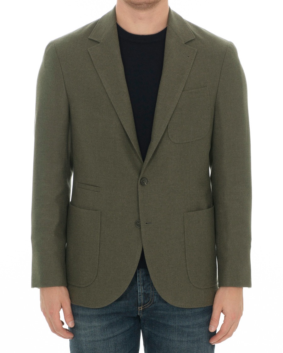 Homme | Blazers | Brunello Cucinelli | Cashmere Blend Patch Pocket Blazer Green