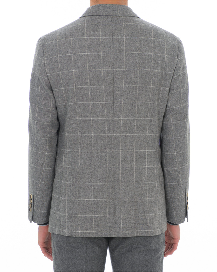 Homme | Blazers | Brunello Cucinelli | Windowpane Check Blazer Light Grey