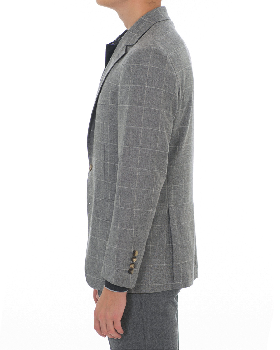 Homme | Blazers | Brunello Cucinelli | Windowpane Check Blazer Light Grey