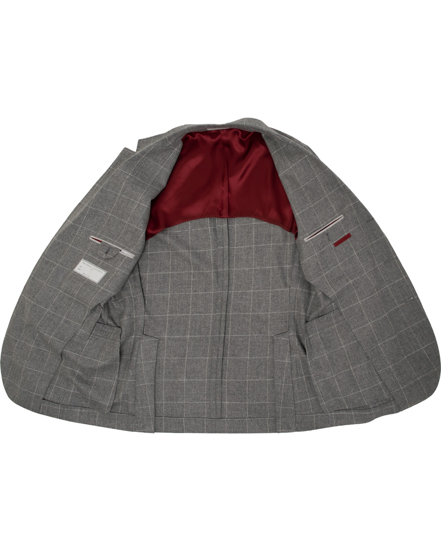 Homme | Blazers | Brunello Cucinelli | Windowpane Check Blazer Light Grey