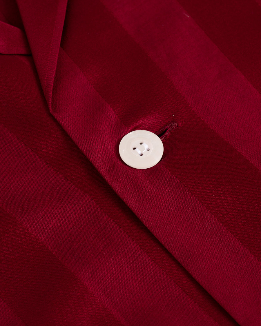 Homme | Peignoirs Et Pyjamas | Derek Rose | Cotton Satin Striped Pyjama Set Wine Red