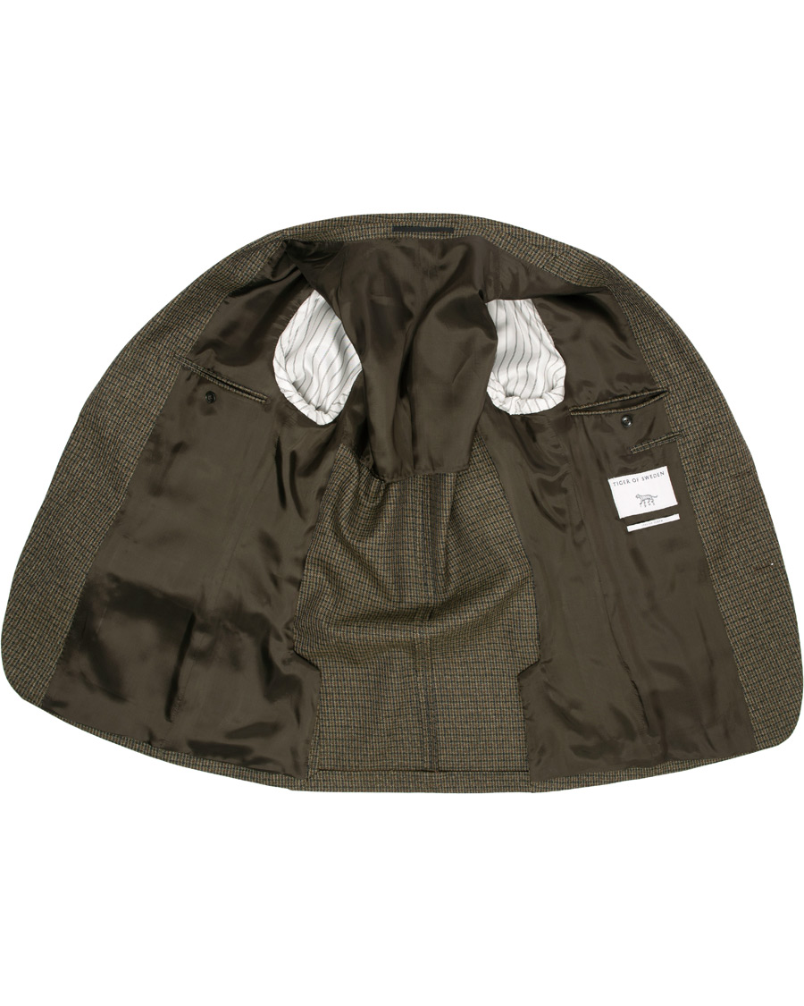 Homme | Blazers | Tiger of Sweden | Josef Checked Wool Blazer Brown