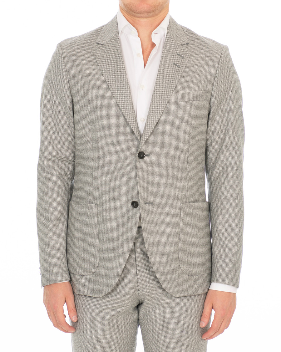 Homme | Blazers | Tiger of Sweden | Jamot Houndstooth Brushed Wool Suit Blazer Grey
