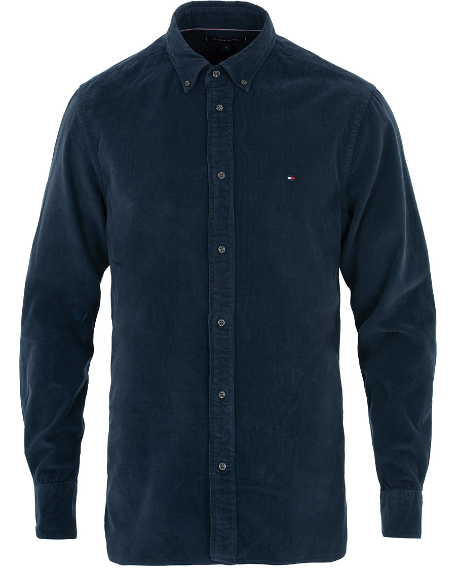 Homme | Chemises | Tommy Hilfiger | Garment Dyed Corduroy Shirt Navy