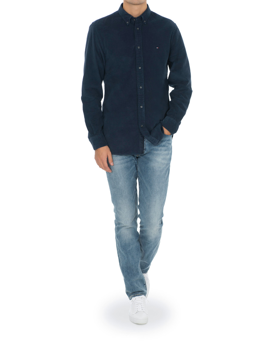Homme | Chemises | Tommy Hilfiger | Garment Dyed Corduroy Shirt Navy