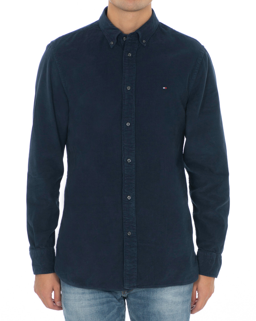 Homme | Chemises | Tommy Hilfiger | Garment Dyed Corduroy Shirt Navy