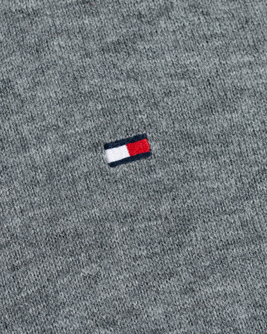 Homme | Pulls Et Tricots | Tommy Hilfiger | Lambswool Half Zip Silver Fog Heather