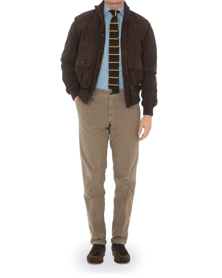 Homme | Manteaux Et Vestes | Valstar | Valstarino Suede Jacket Dark Brown