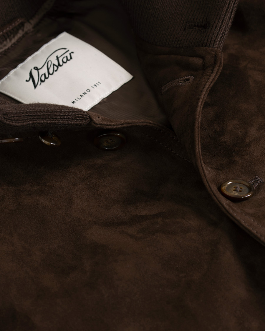 Homme | Manteaux Et Vestes | Valstar | Valstarino Suede Jacket Dark Brown