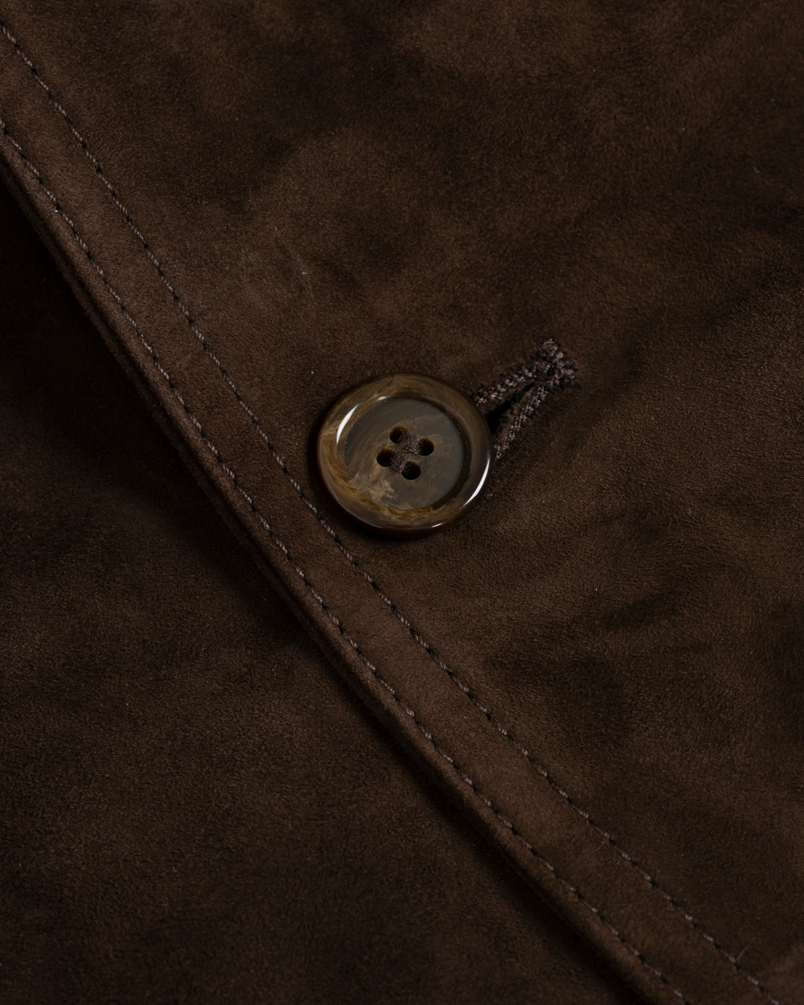 Homme | Manteaux Et Vestes | Valstar | Valstarino Suede Jacket Dark Brown