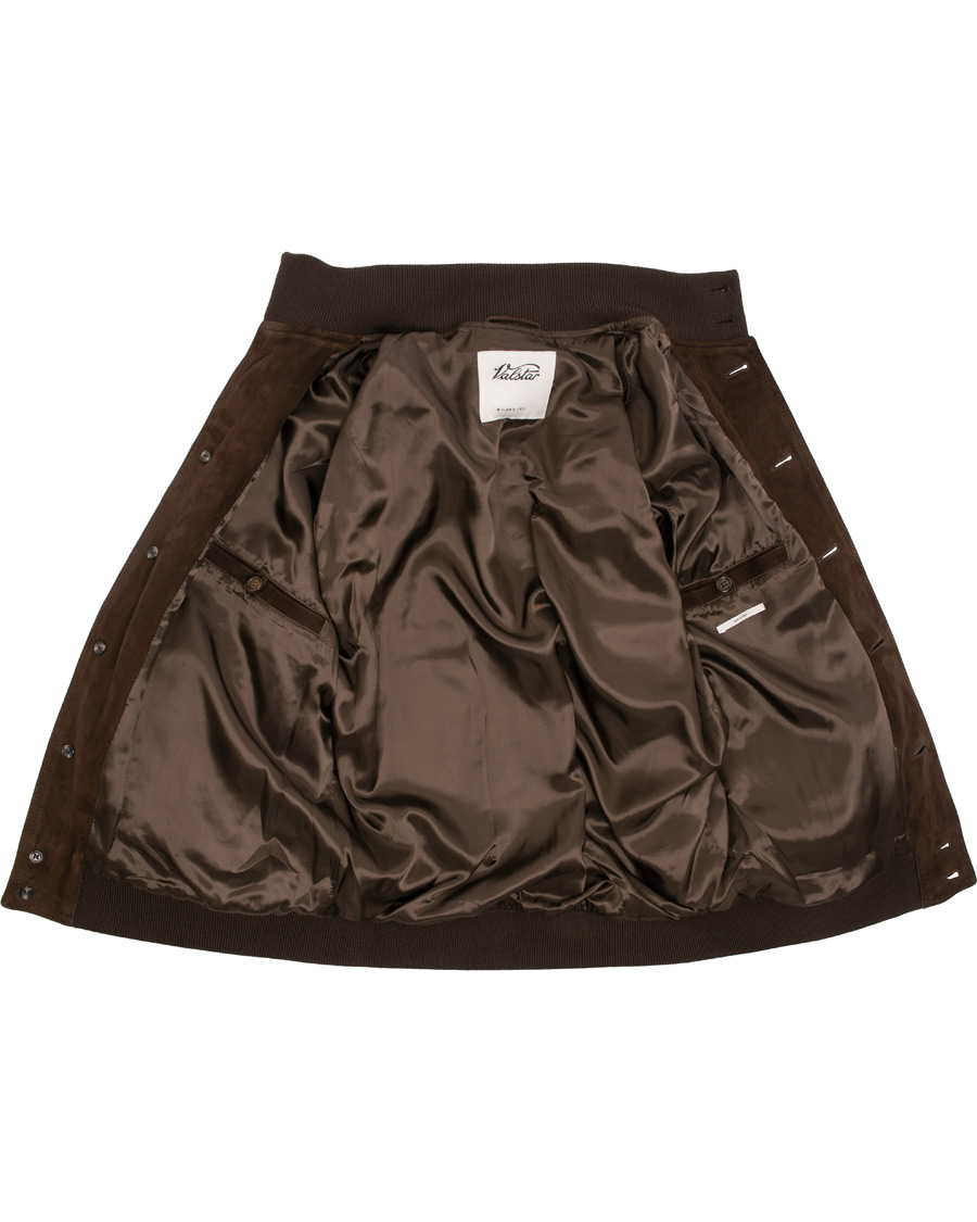 Homme | Manteaux Et Vestes | Valstar | Valstarino Suede Jacket Dark Brown