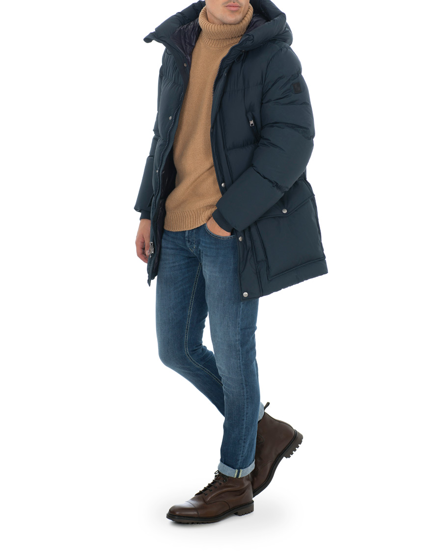 Homme | Manteaux Et Vestes | Woolrich | Sierra Supreme Down Long Jacket Melton Blue