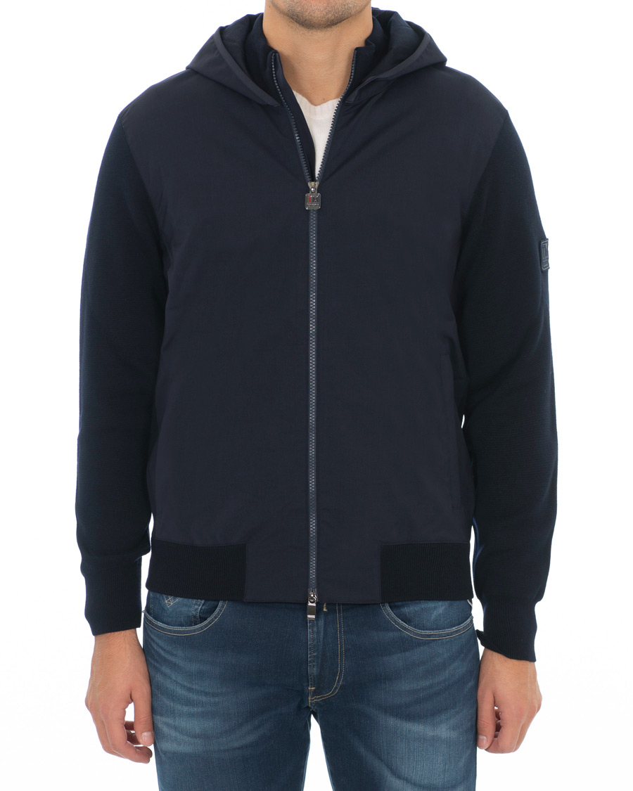Homme | Manteaux Et Vestes | Z Zegna | Techmerino Hybrid Hooded Jacket Navy
