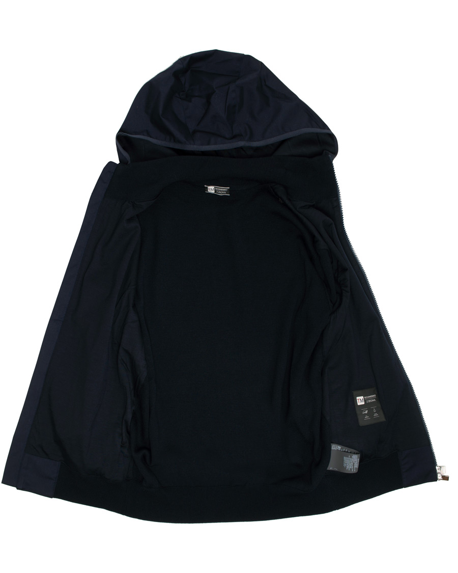 Homme | Manteaux Et Vestes | Z Zegna | Techmerino Hybrid Hooded Jacket Navy