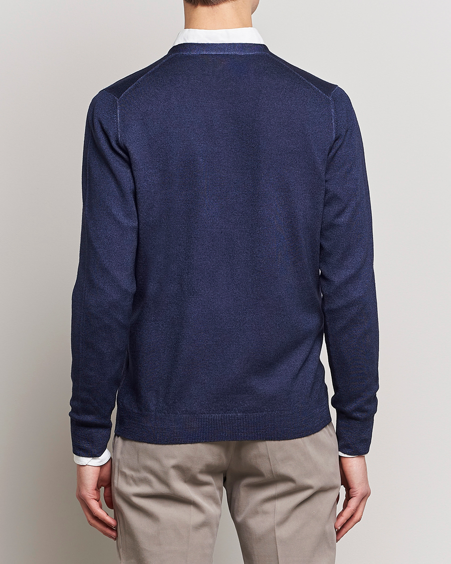 Homme | Pulls Et Tricots | Gran Sasso | Vintage Merino Fashion Fit Cardigan Navy