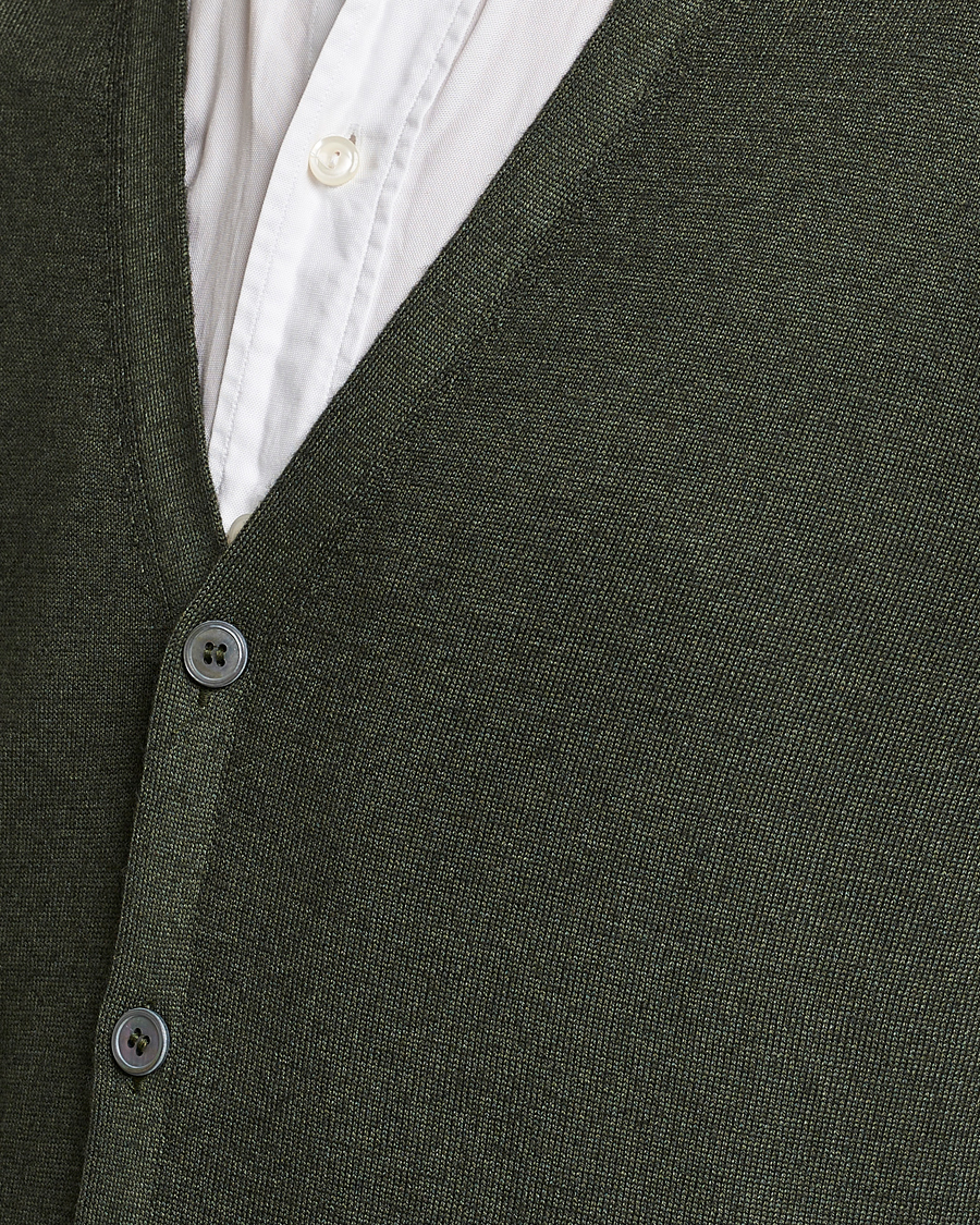 Homme | Pulls Et Tricots | Gran Sasso | Vintage Merino Fashion Fit Cardigan Green