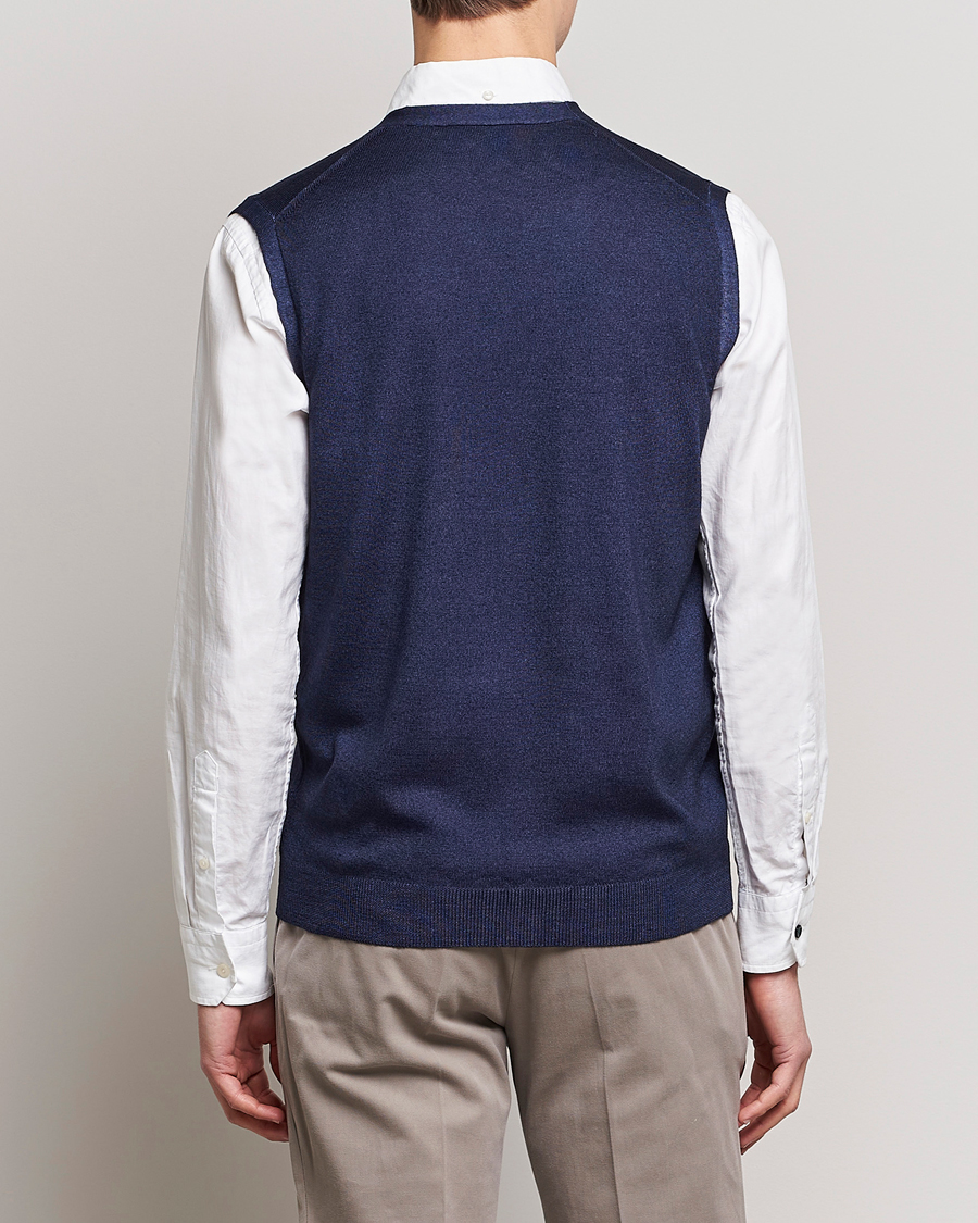 Homme | Pulls Et Tricots | Gran Sasso | Vintage Merino Fashion Fit Slipover Navy