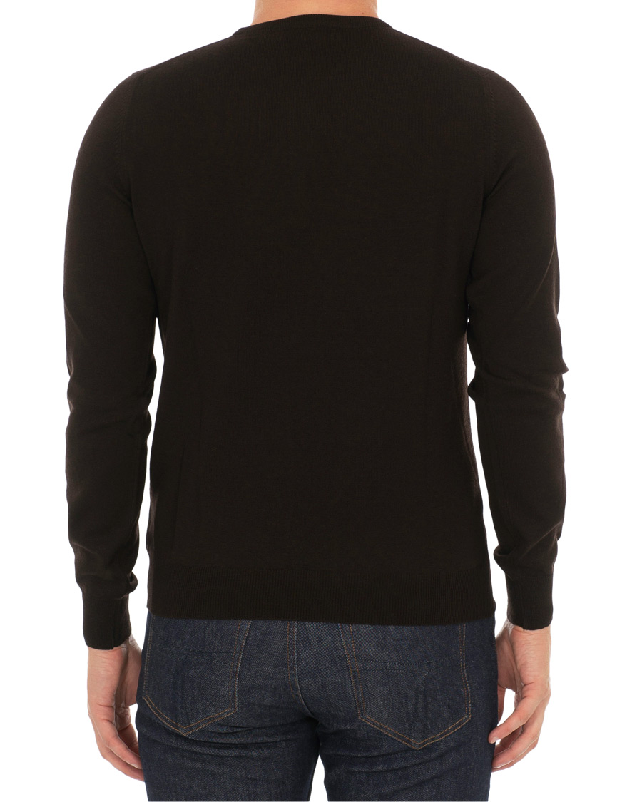 Homme | Pulls Et Tricots | Gran Sasso | Merino Fashion Fit Crew Neck Pullover Brown